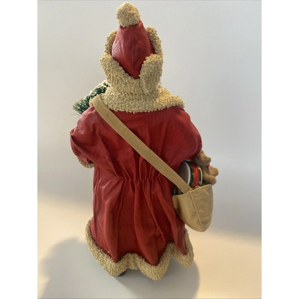Clothtique POSSIBLE DREAMS 1994 Santa Figure Bottle Brush Tree Bag Toy Christmas